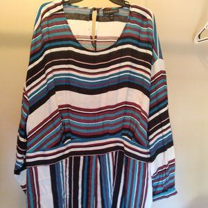 Lane Bryant Size 26/28 Striped Blouse NWT